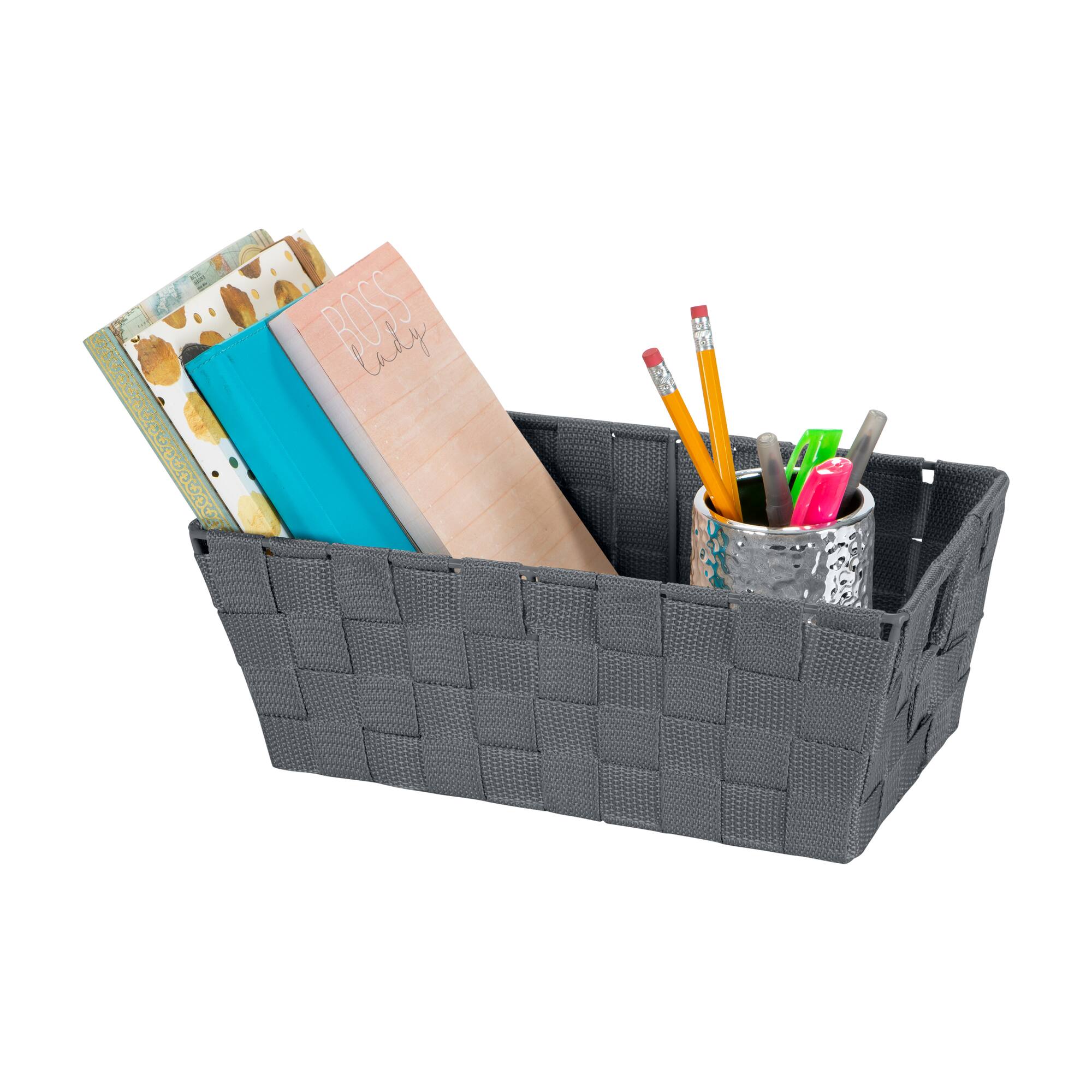Simplify Small Woven Storage Shelf Bin